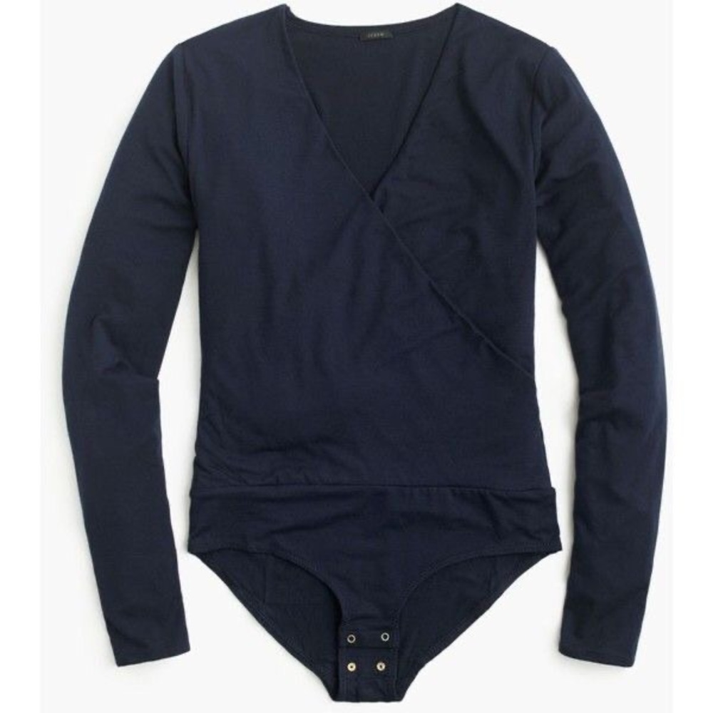 {J.Crew} Wrap bodysuit in Navy